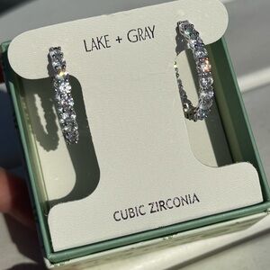 Elegant Silver Crystal Drop Earrings